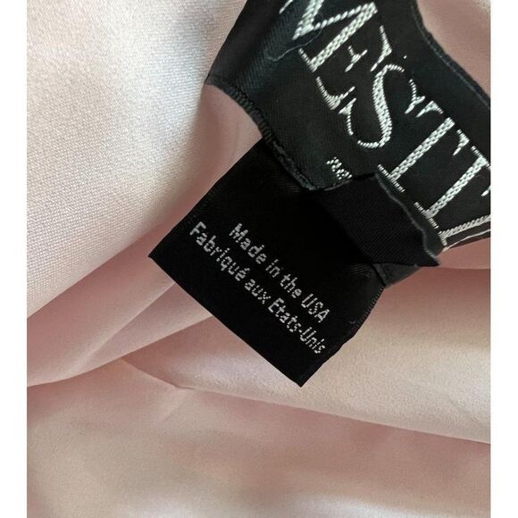 MESTIZA NY Jacqueline Pale Pink Ruffled Cropped Hem Strapless Jumpsuit S… - Picture 11 of 12